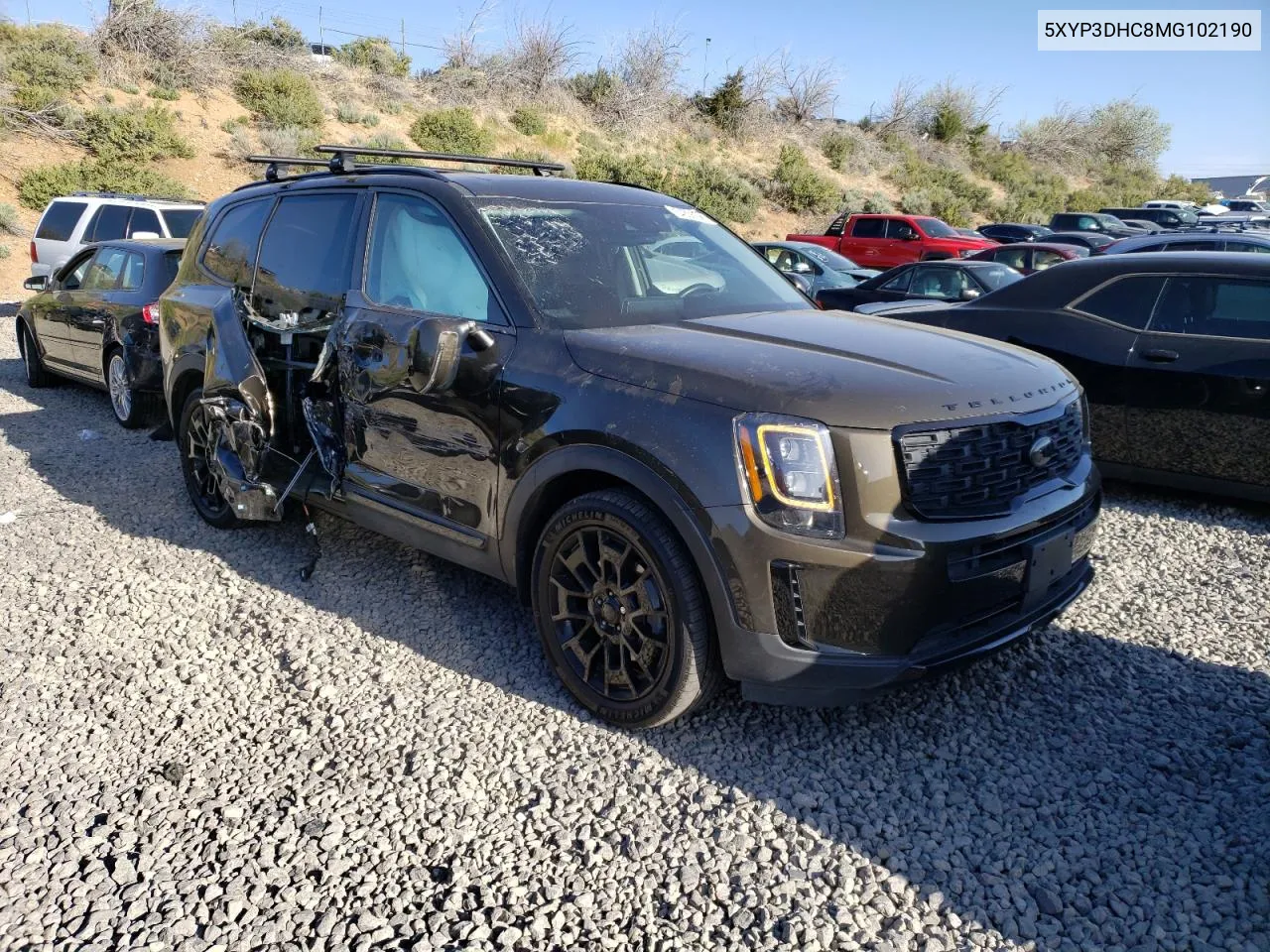 2021 Kia Telluride Ex VIN: 5XYP3DHC8MG102190 Lot: 54835574