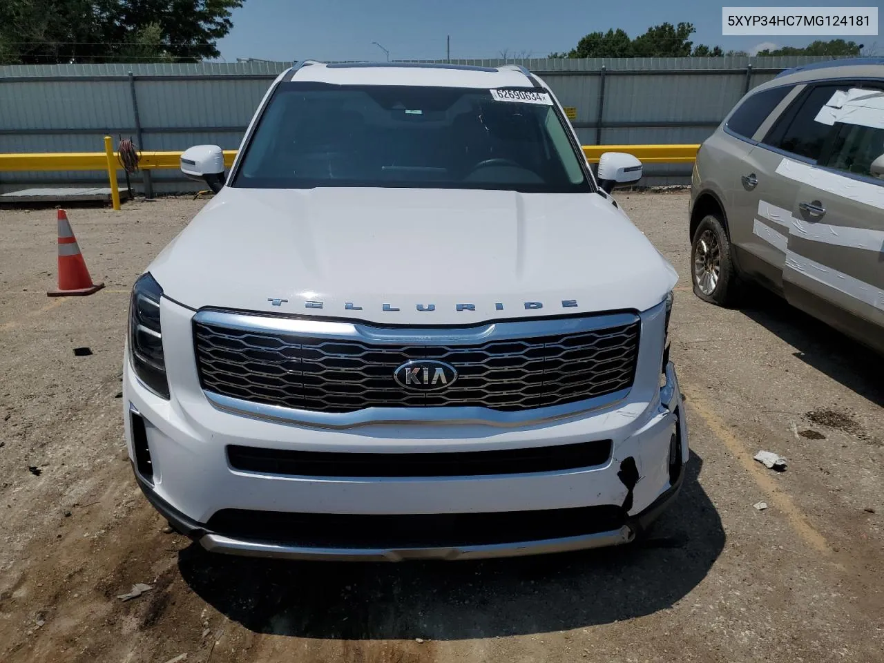 2021 Kia Telluride Ex VIN: 5XYP34HC7MG124181 Lot: 62690634