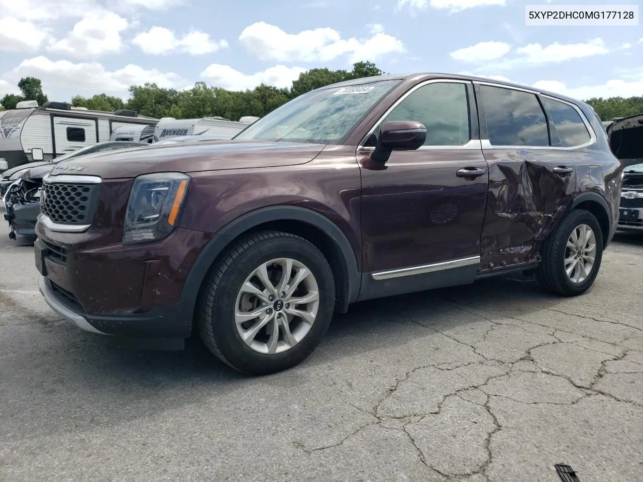 2021 Kia Telluride Lx VIN: 5XYP2DHC0MG177128 Lot: 70393454