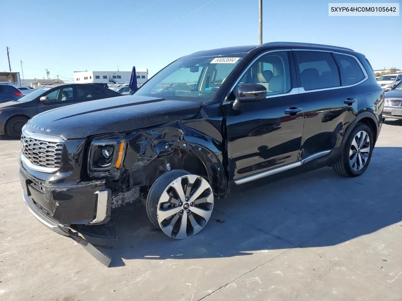 2021 Kia Telluride S VIN: 5XYP64HC0MG105642 Lot: 80063894