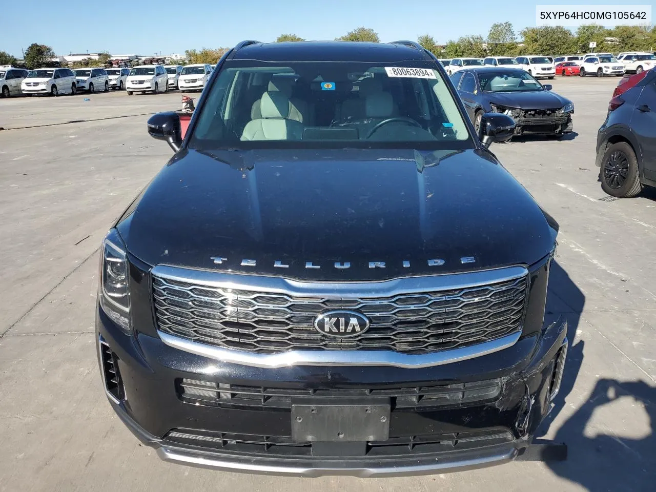 2021 Kia Telluride S VIN: 5XYP64HC0MG105642 Lot: 80063894