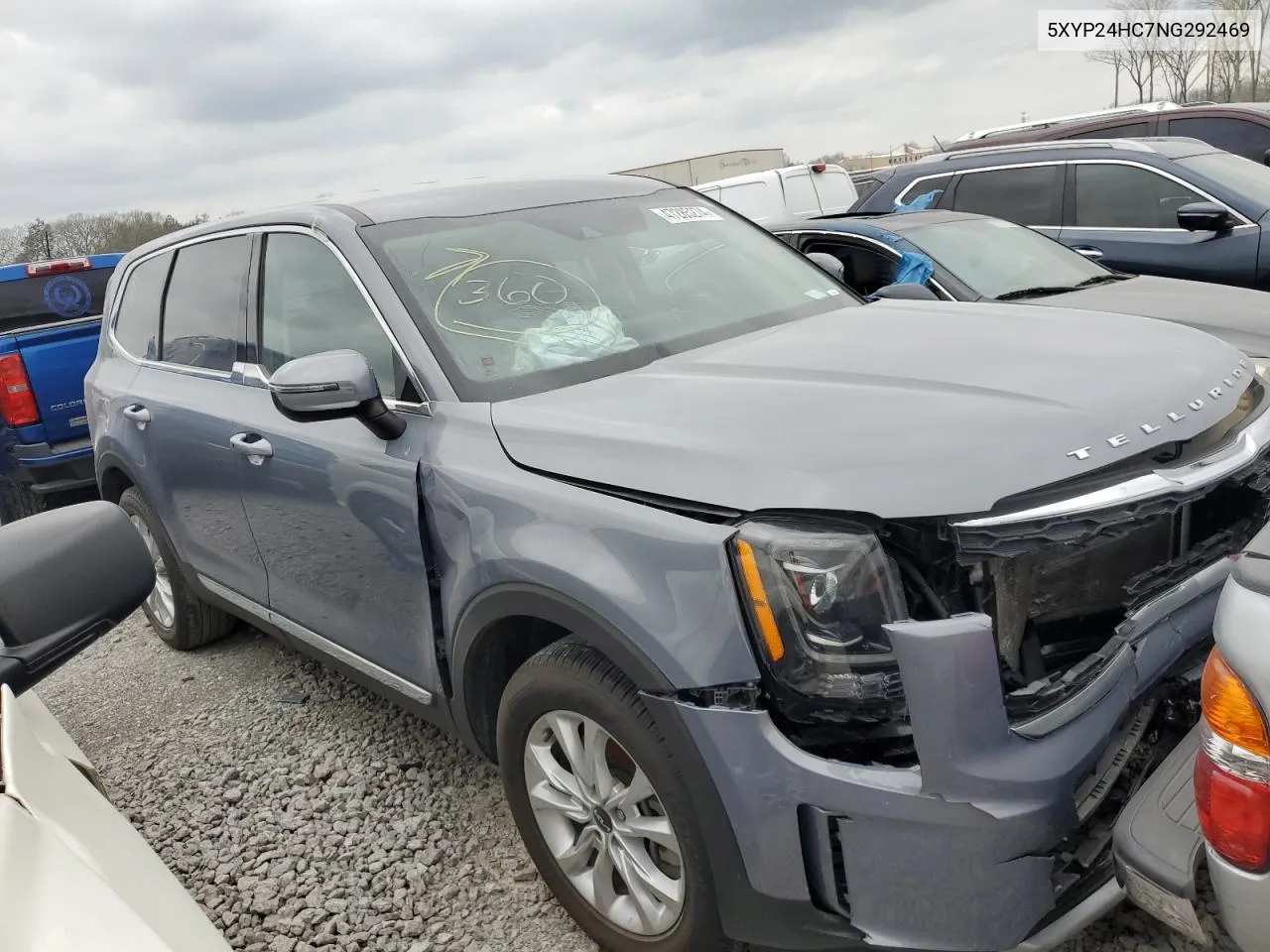 2022 Kia Telluride Lx VIN: 5XYP24HC7NG292469 Lot: 47285274