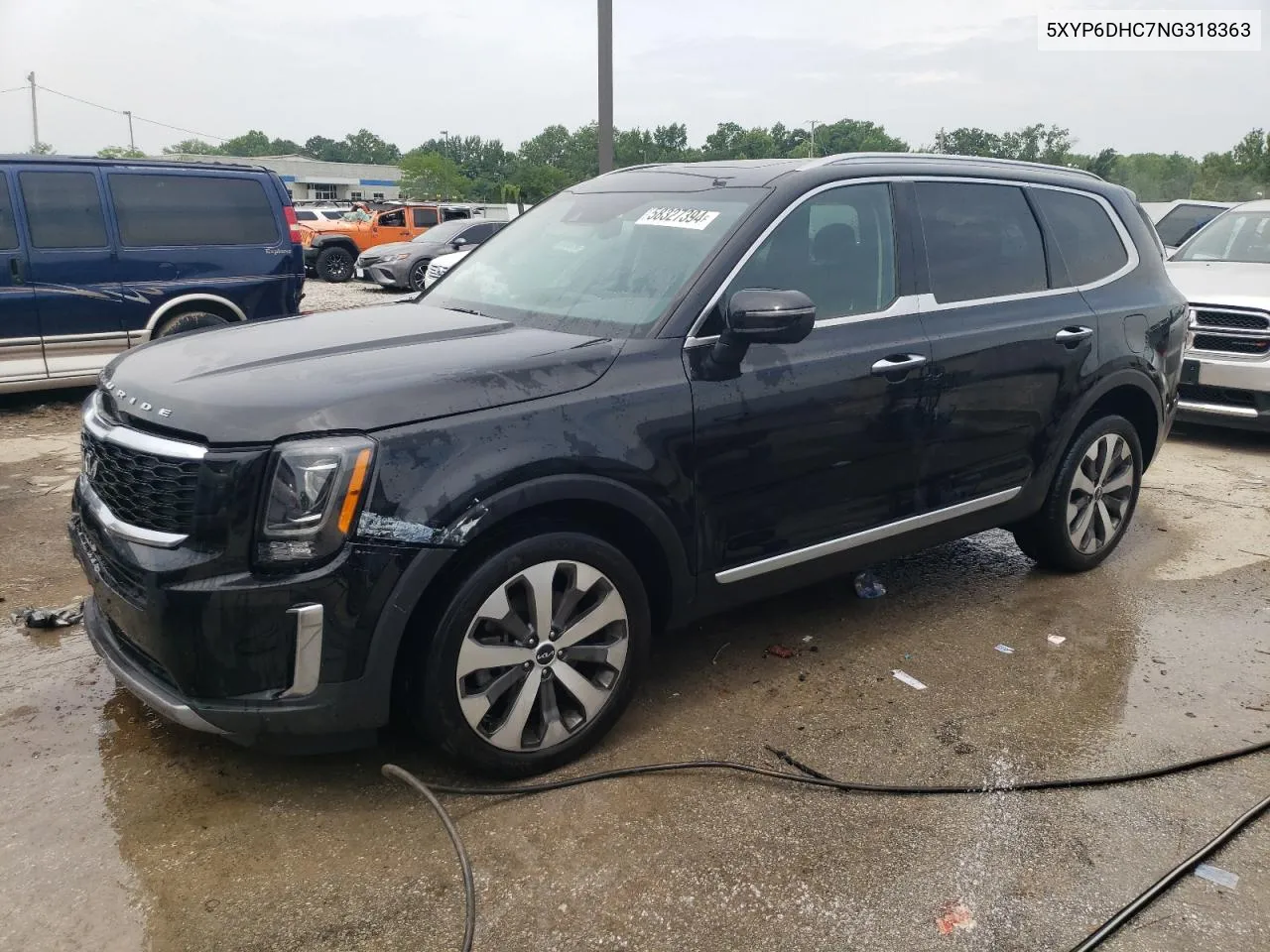 2022 Kia Telluride S VIN: 5XYP6DHC7NG318363 Lot: 58327394