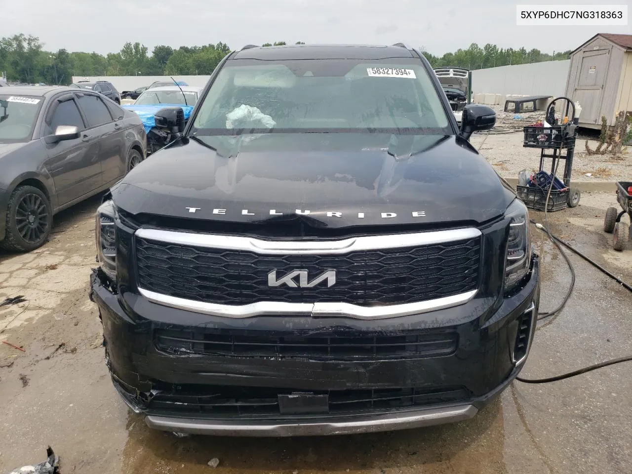 2022 Kia Telluride S VIN: 5XYP6DHC7NG318363 Lot: 58327394