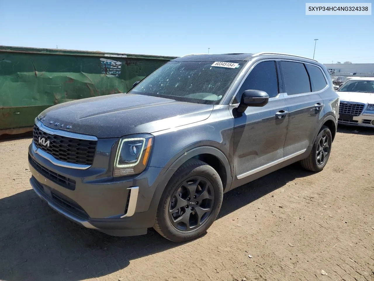 2022 Kia Telluride Ex VIN: 5XYP34HC4NG324338 Lot: 60345154