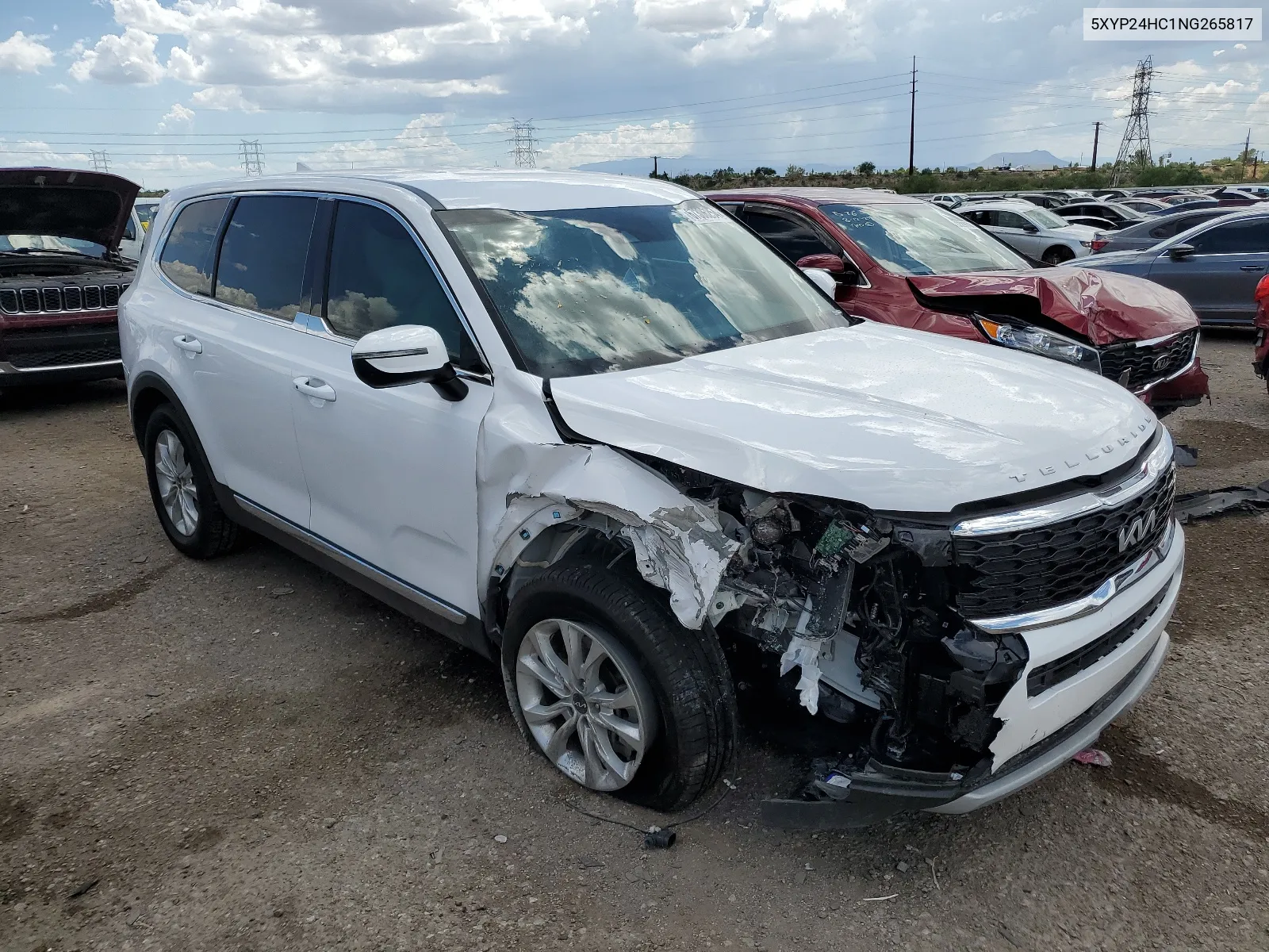 2022 Kia Telluride Lx VIN: 5XYP24HC1NG265817 Lot: 67306254