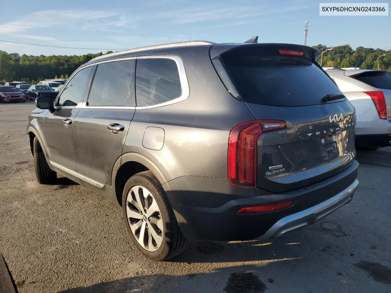 2022 Kia Telluride S VIN: 5XYP6DHCXNG243366 Lot: 68187244