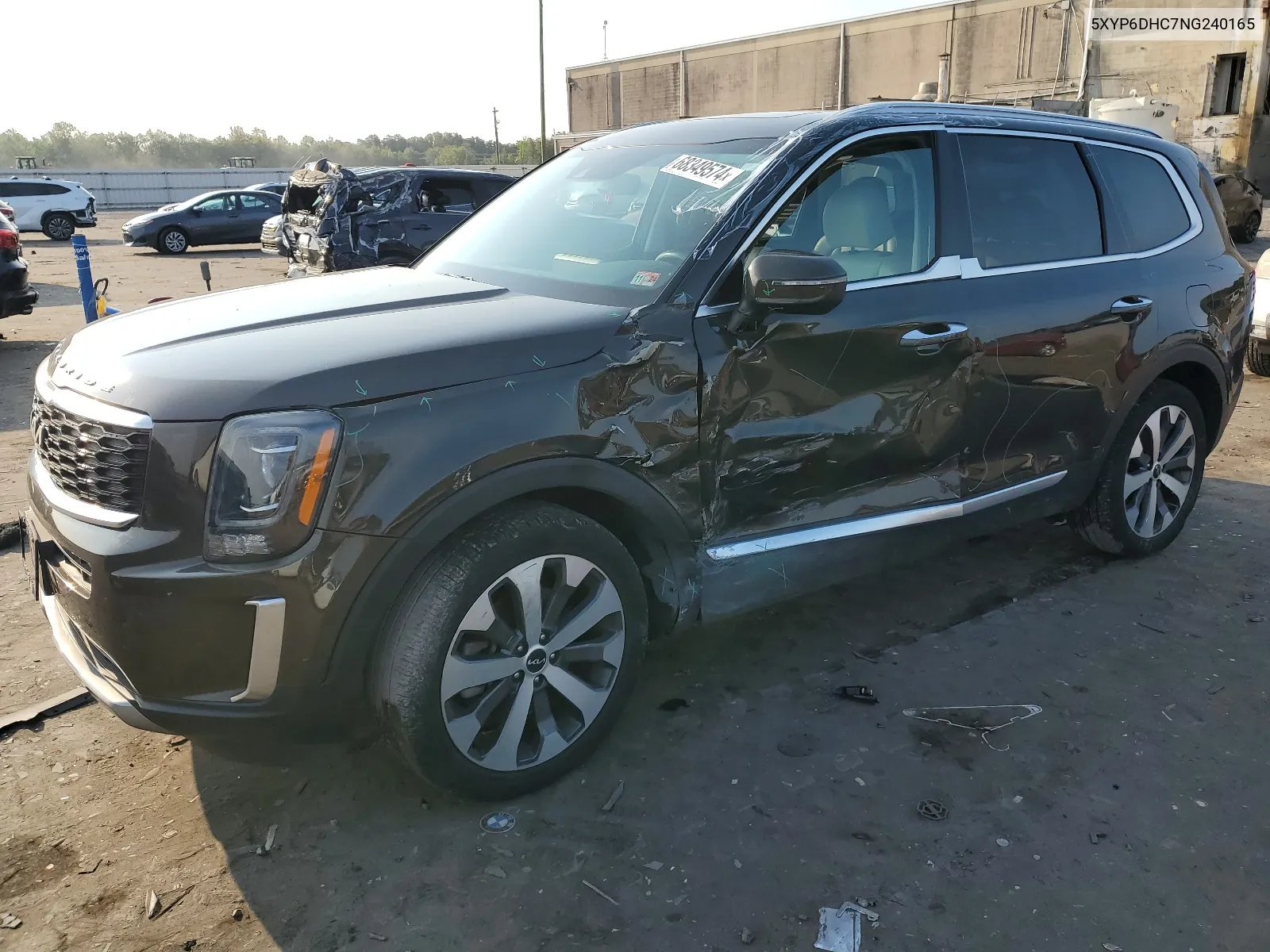 2022 Kia Telluride S VIN: 5XYP6DHC7NG240165 Lot: 68349574