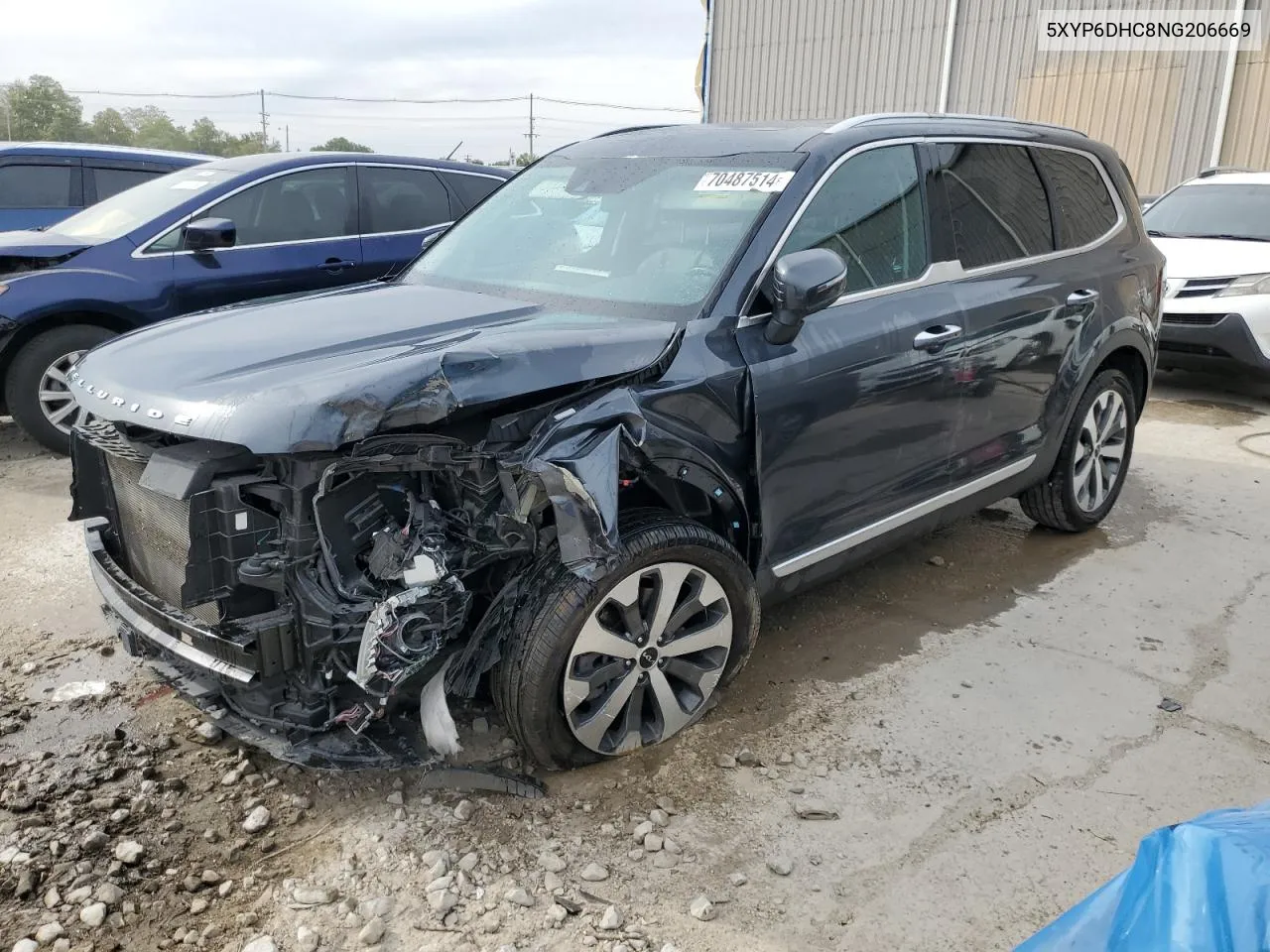 2022 Kia Telluride S VIN: 5XYP6DHC8NG206669 Lot: 70487514