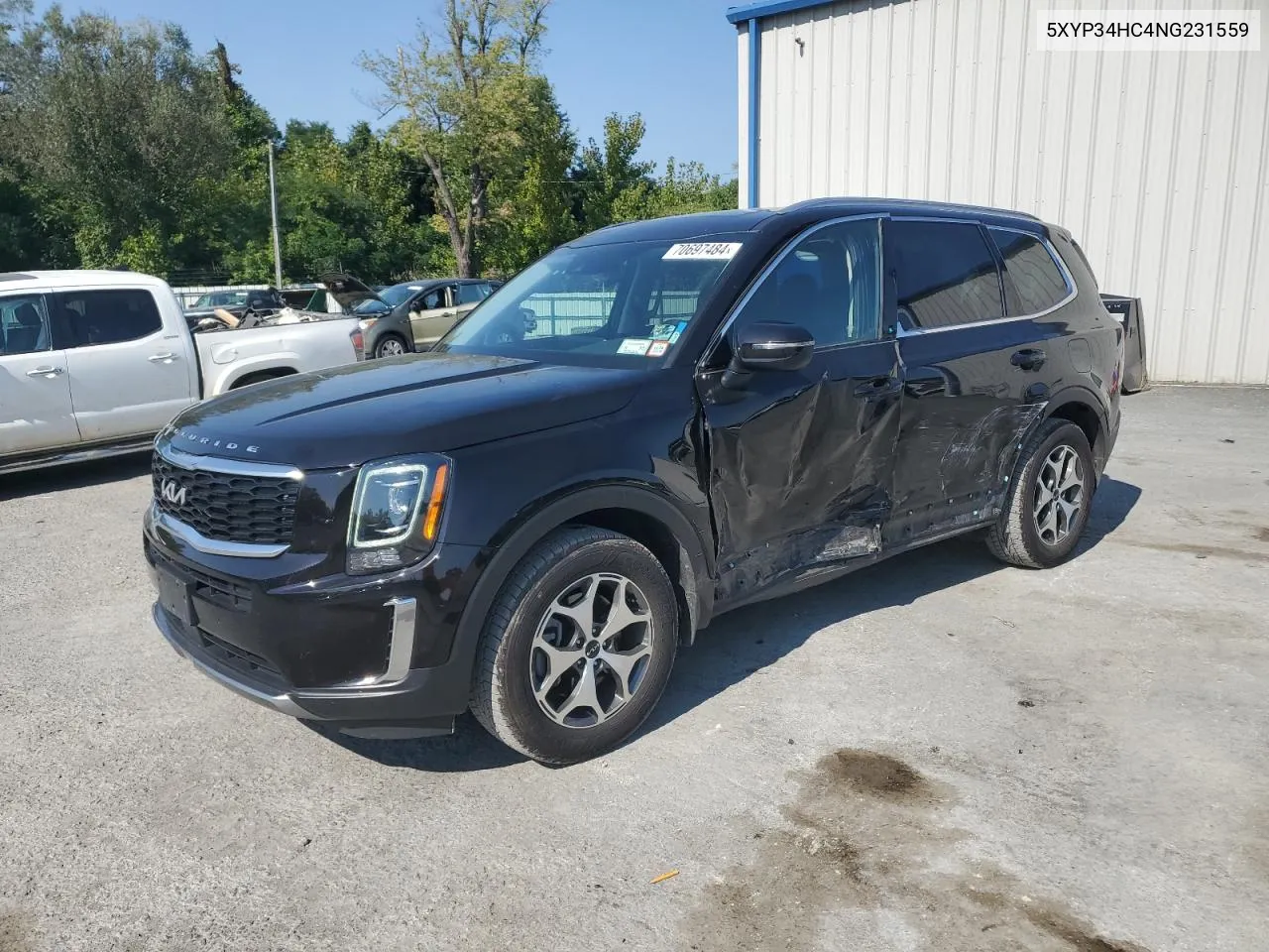 2022 Kia Telluride Ex VIN: 5XYP34HC4NG231559 Lot: 70697484