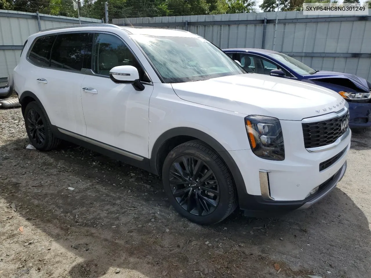 2022 Kia Telluride Sx VIN: 5XYP54HC8NG301249 Lot: 71008894