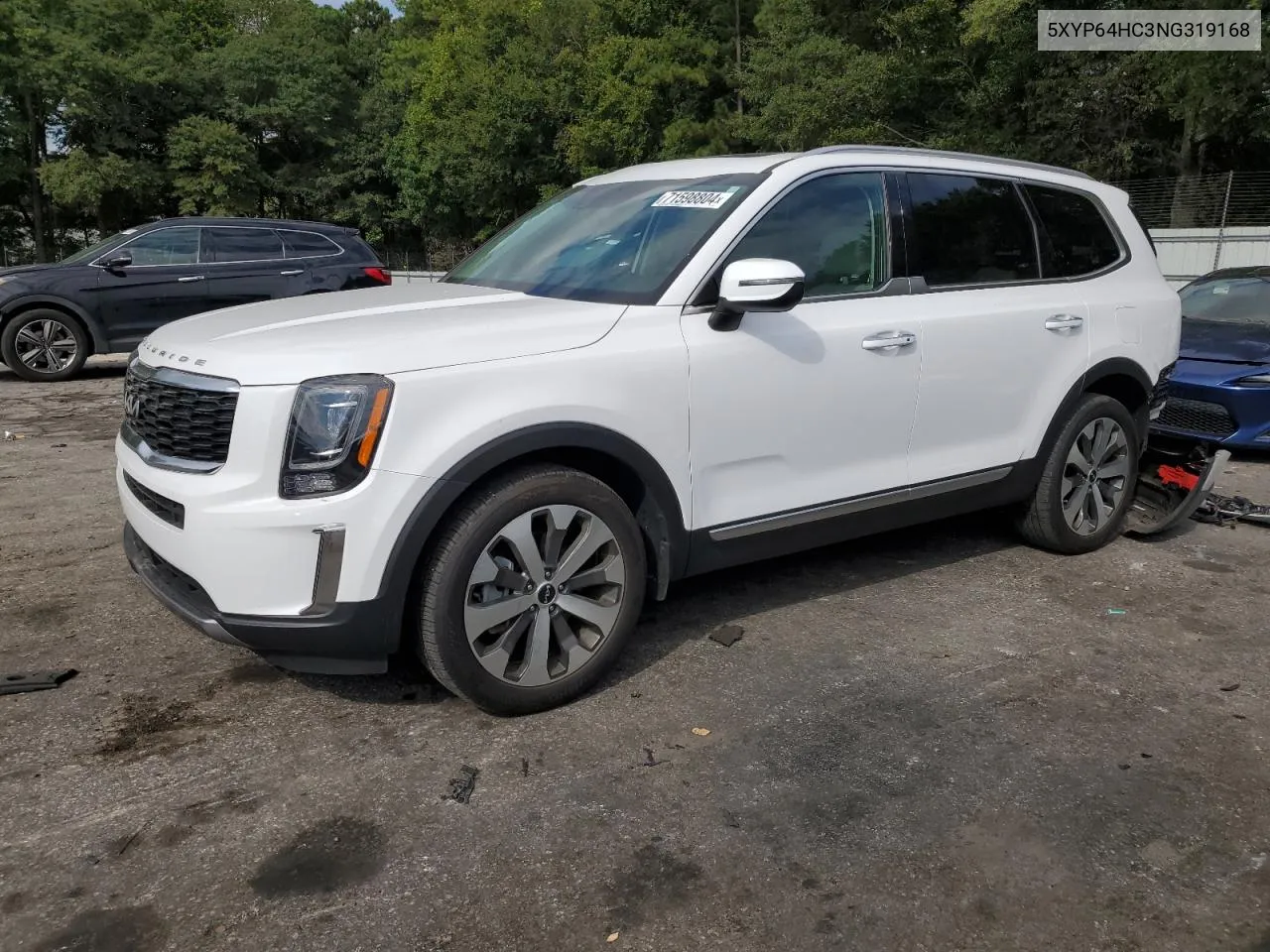 2022 Kia Telluride S VIN: 5XYP64HC3NG319168 Lot: 71598804