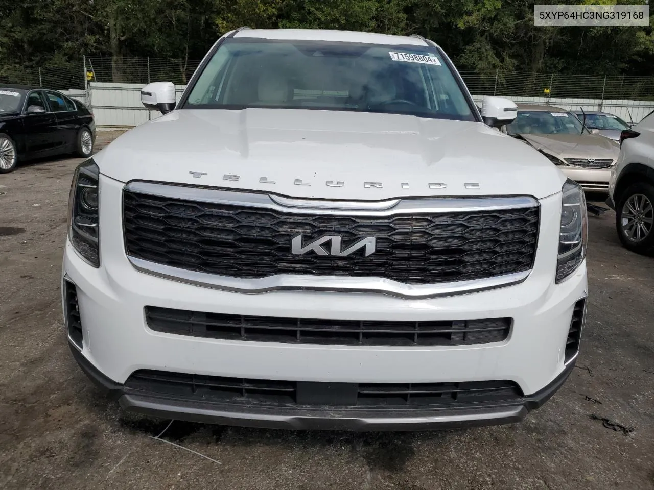 2022 Kia Telluride S VIN: 5XYP64HC3NG319168 Lot: 71598804