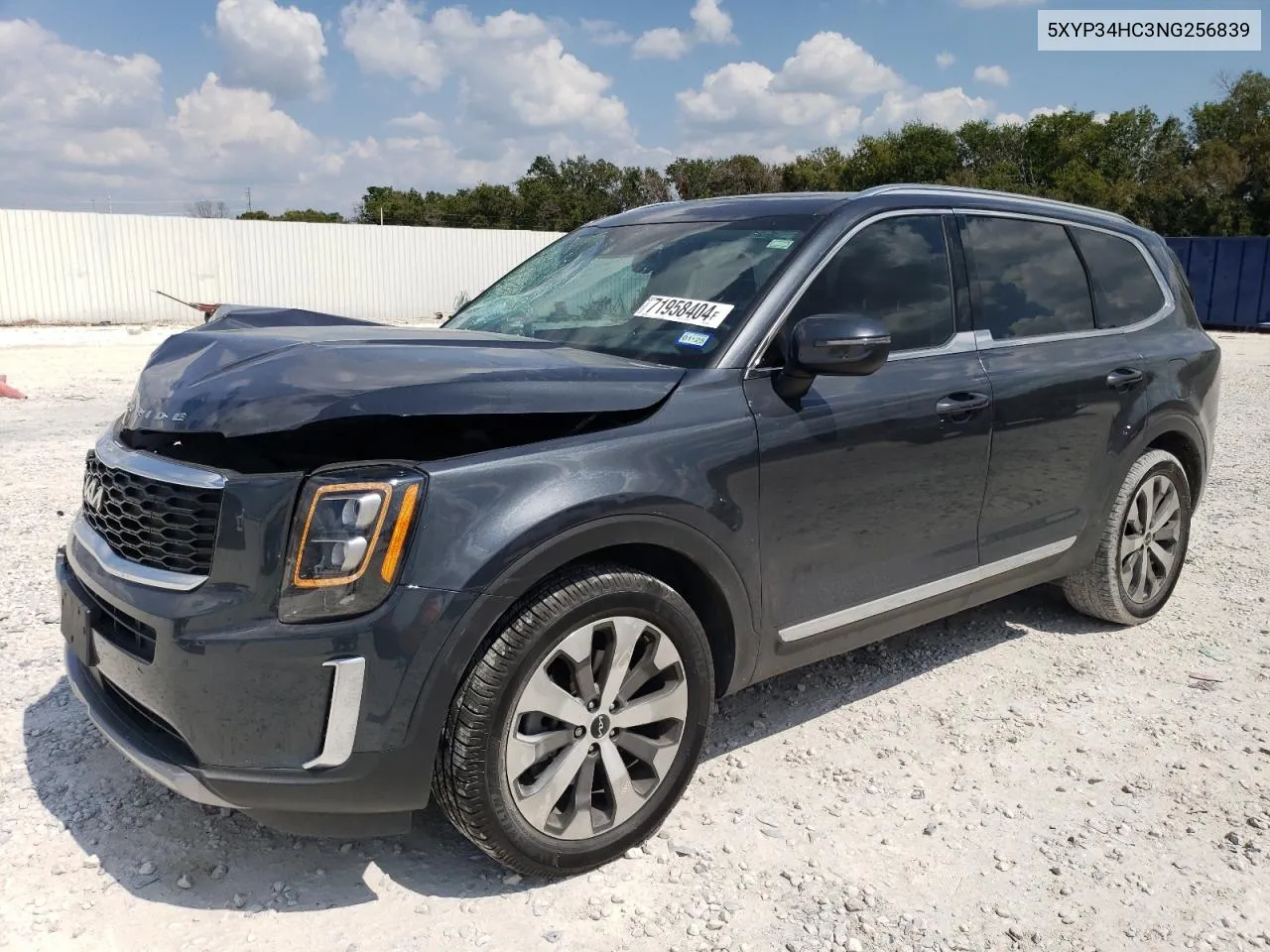 2022 Kia Telluride Ex VIN: 5XYP34HC3NG256839 Lot: 71958404