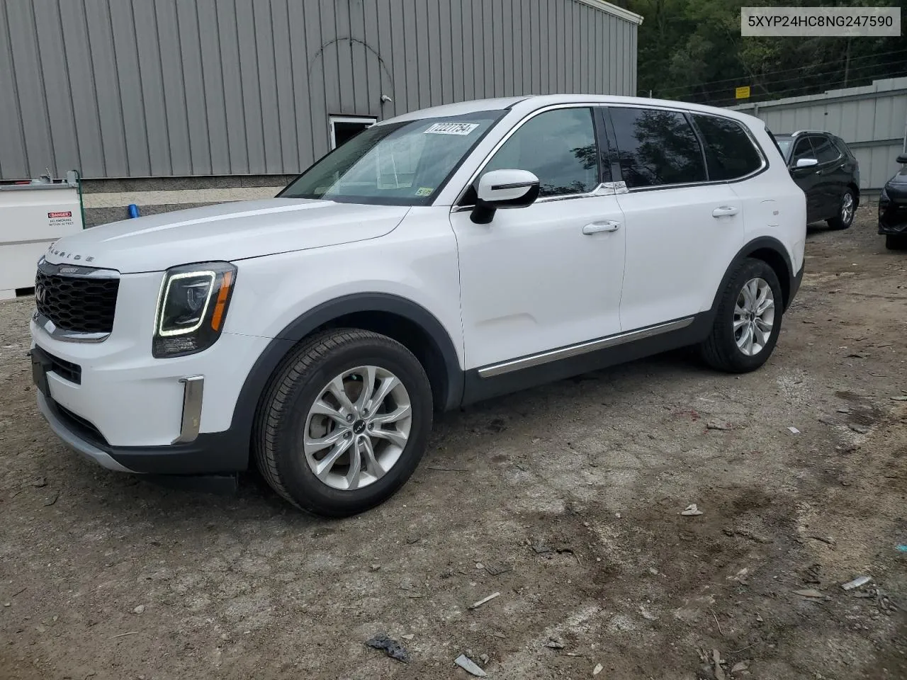 2022 Kia Telluride Lx VIN: 5XYP24HC8NG247590 Lot: 72227754