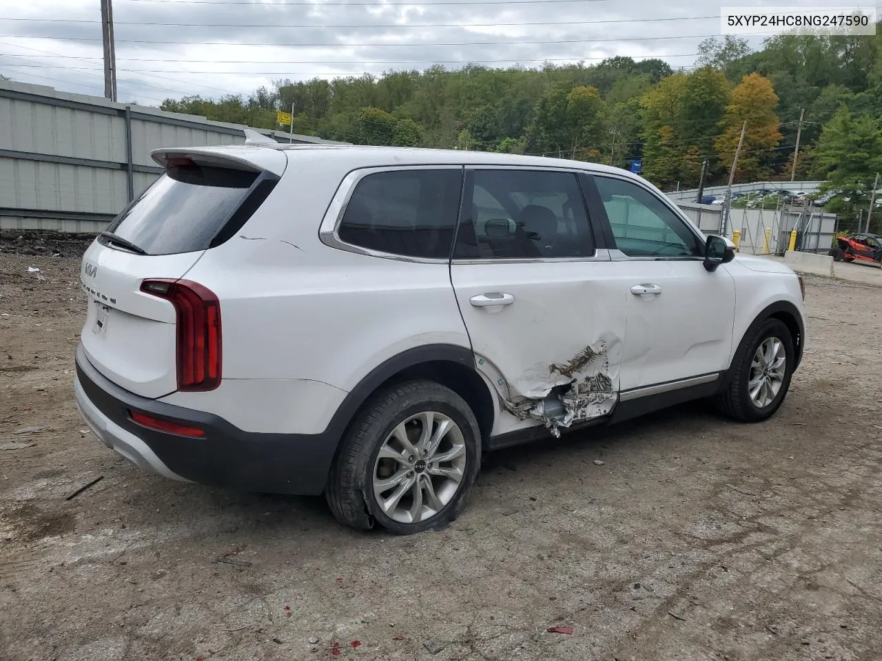 2022 Kia Telluride Lx VIN: 5XYP24HC8NG247590 Lot: 72227754