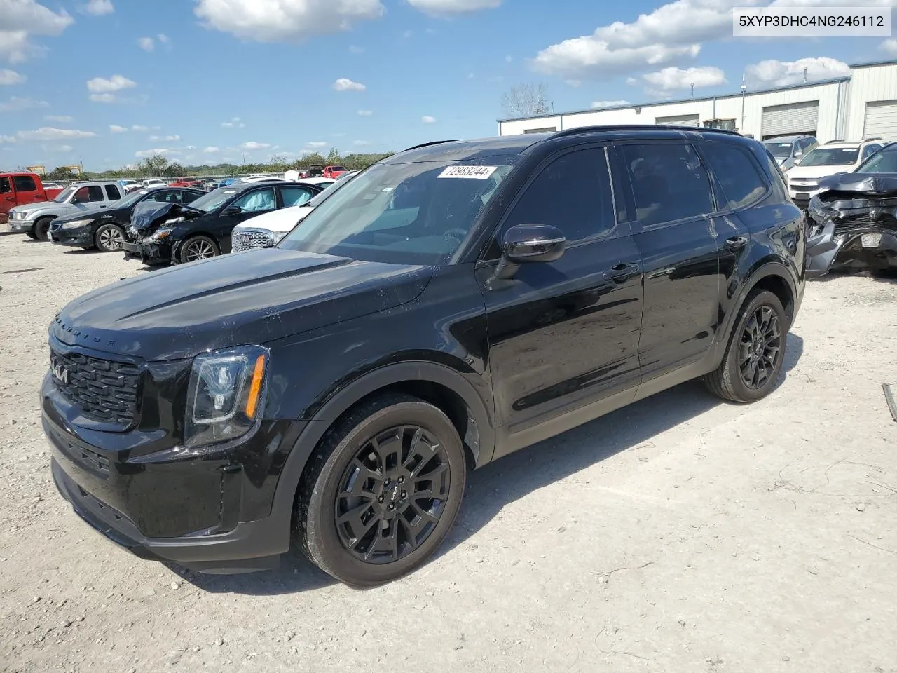 2022 Kia Telluride Ex VIN: 5XYP3DHC4NG246112 Lot: 72983244