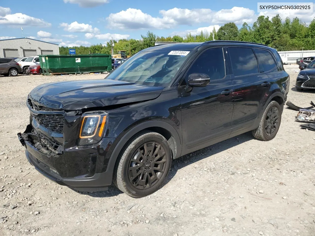 2022 Kia Telluride Sx VIN: 5XYP5DHC5NG302925 Lot: 73100794