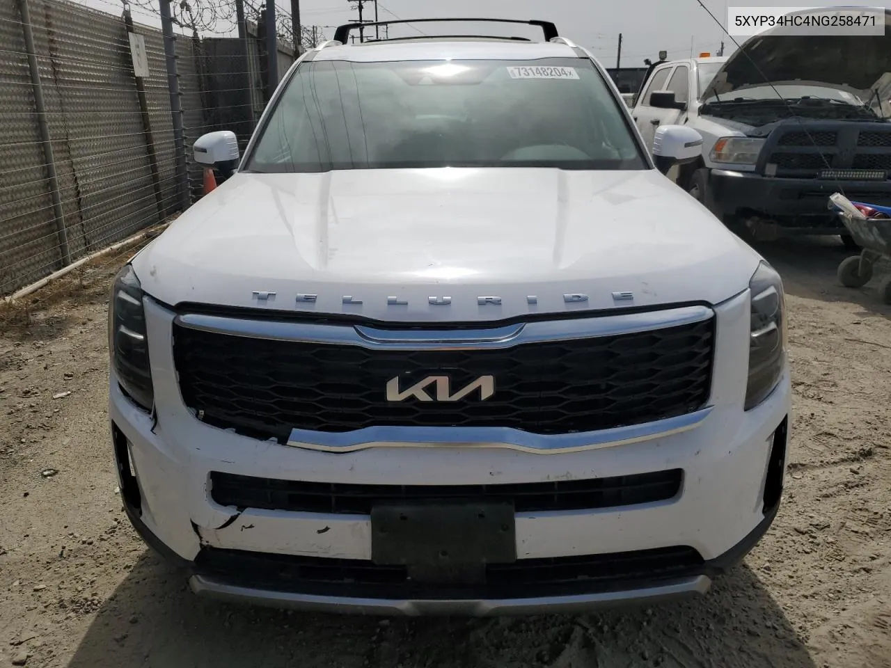 2022 Kia Telluride Ex VIN: 5XYP34HC4NG258471 Lot: 73148204