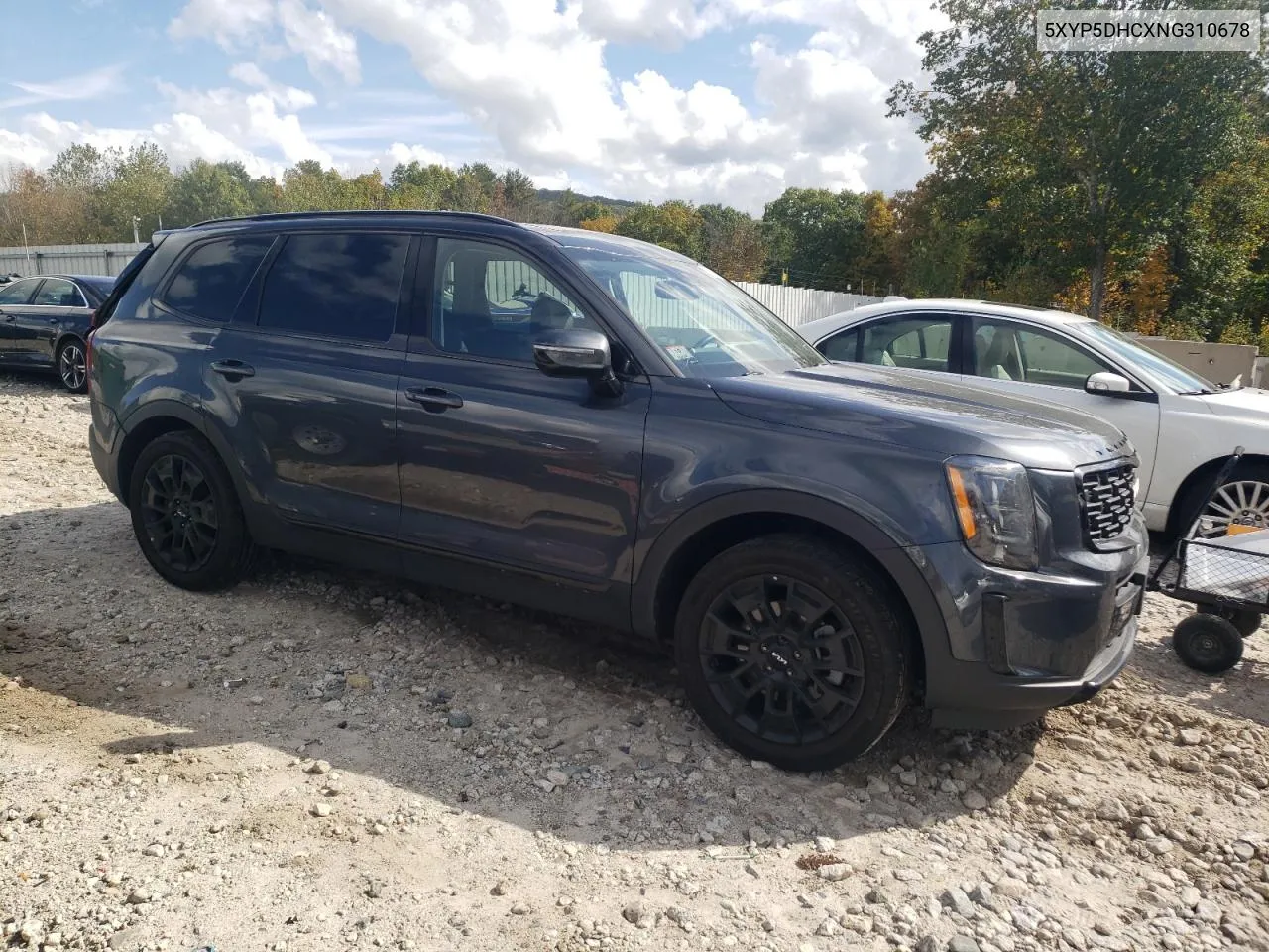 2022 Kia Telluride Sx VIN: 5XYP5DHCXNG310678 Lot: 73356544