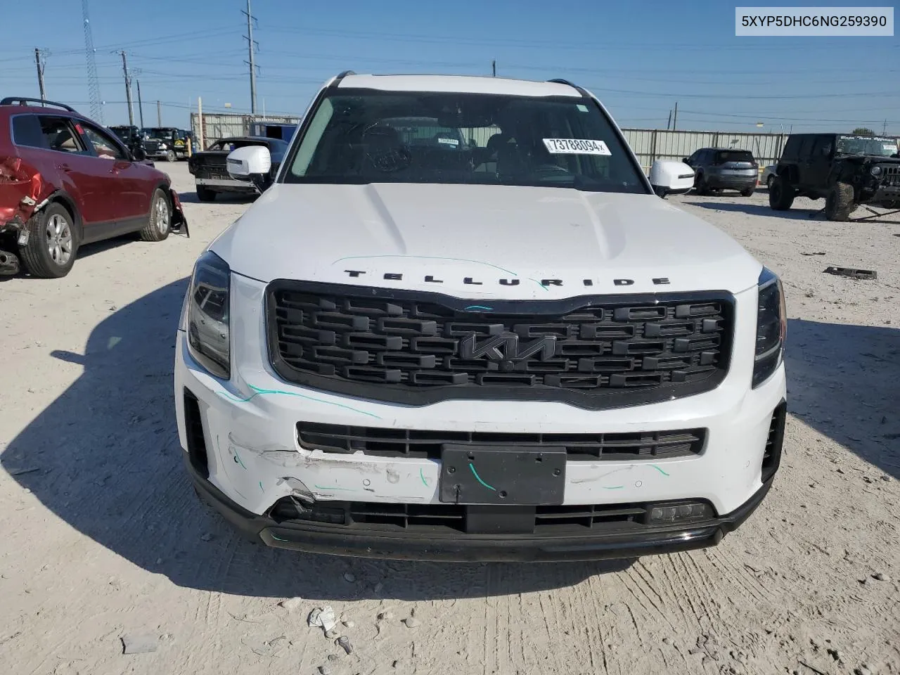 2022 Kia Telluride Sx VIN: 5XYP5DHC6NG259390 Lot: 73788094