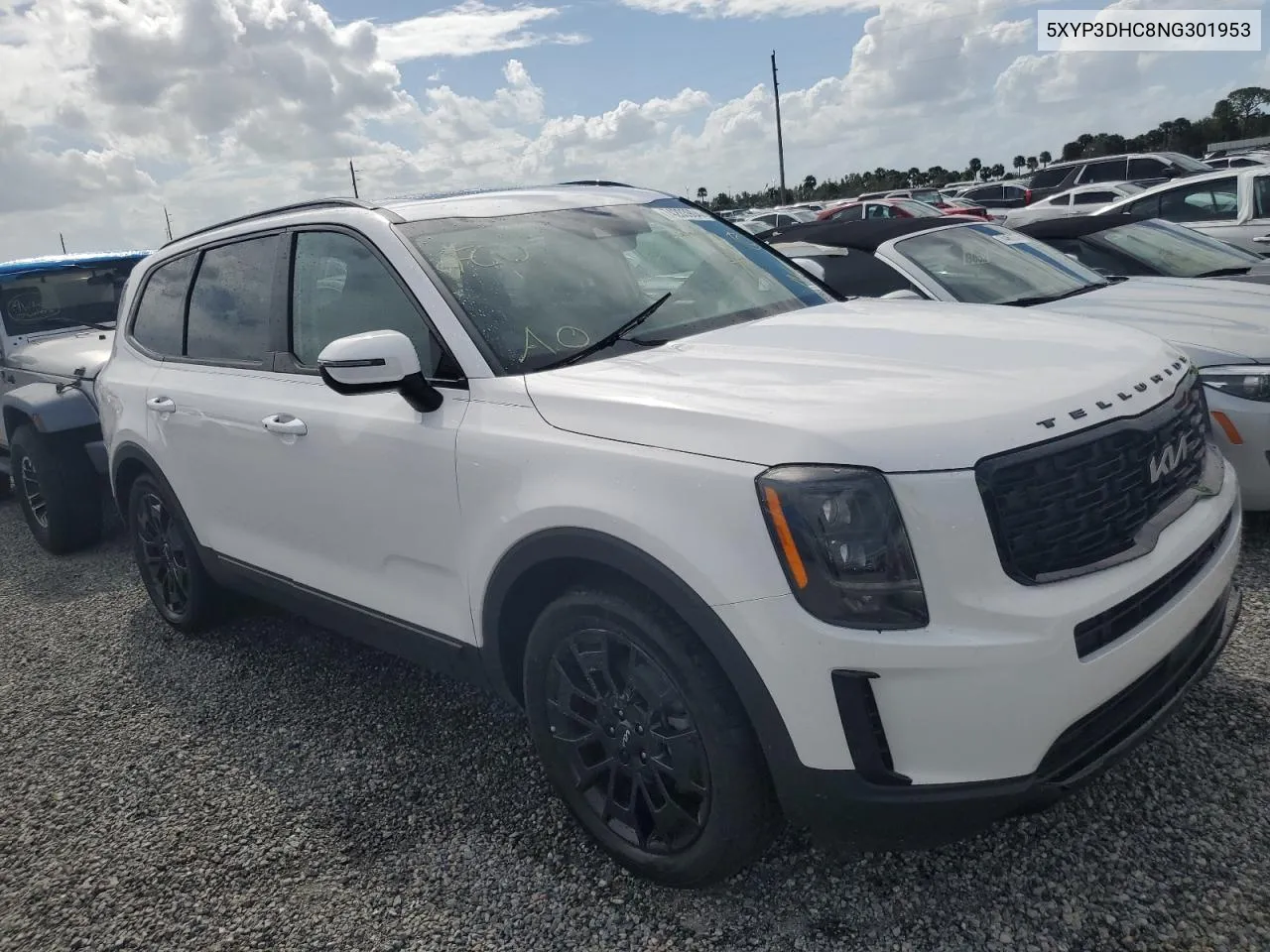 2022 Kia Telluride Ex VIN: 5XYP3DHC8NG301953 Lot: 74203904