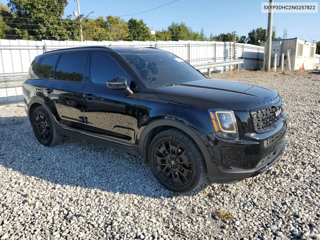 2022 Kia Telluride Ex VIN: 5XYP3DHC2NG257822 Lot: 74448214