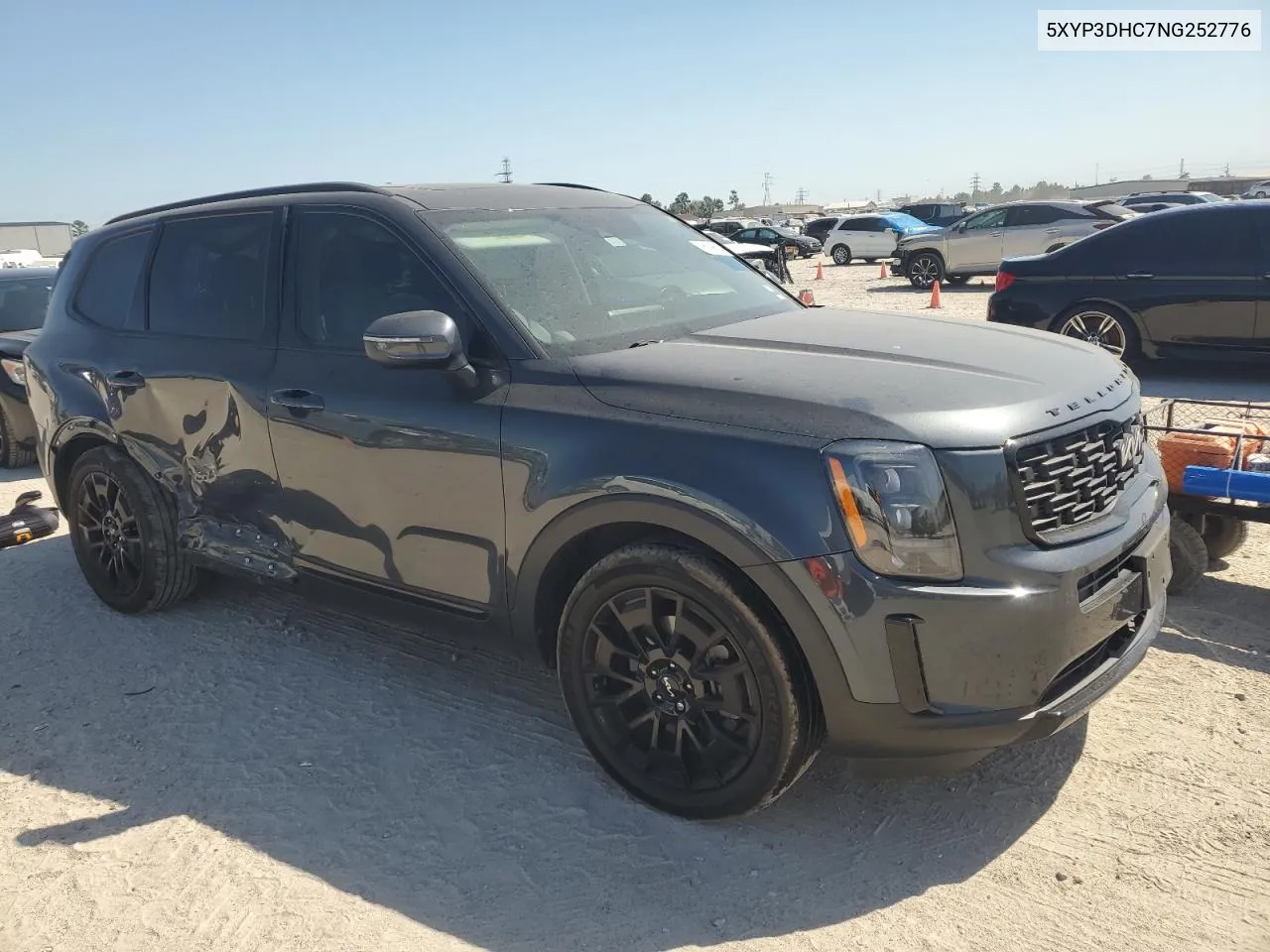 2022 Kia Telluride Ex VIN: 5XYP3DHC7NG252776 Lot: 75199534