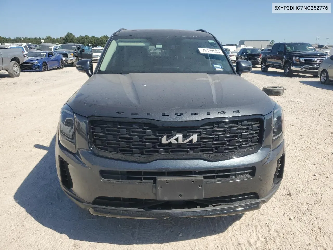 2022 Kia Telluride Ex VIN: 5XYP3DHC7NG252776 Lot: 75199534