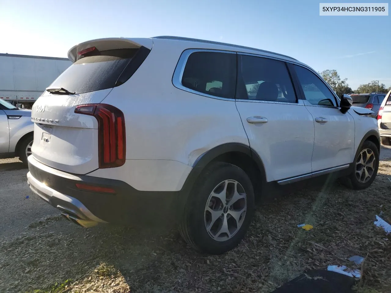 2022 Kia Telluride Ex VIN: 5XYP34HC3NG311905 Lot: 75470304