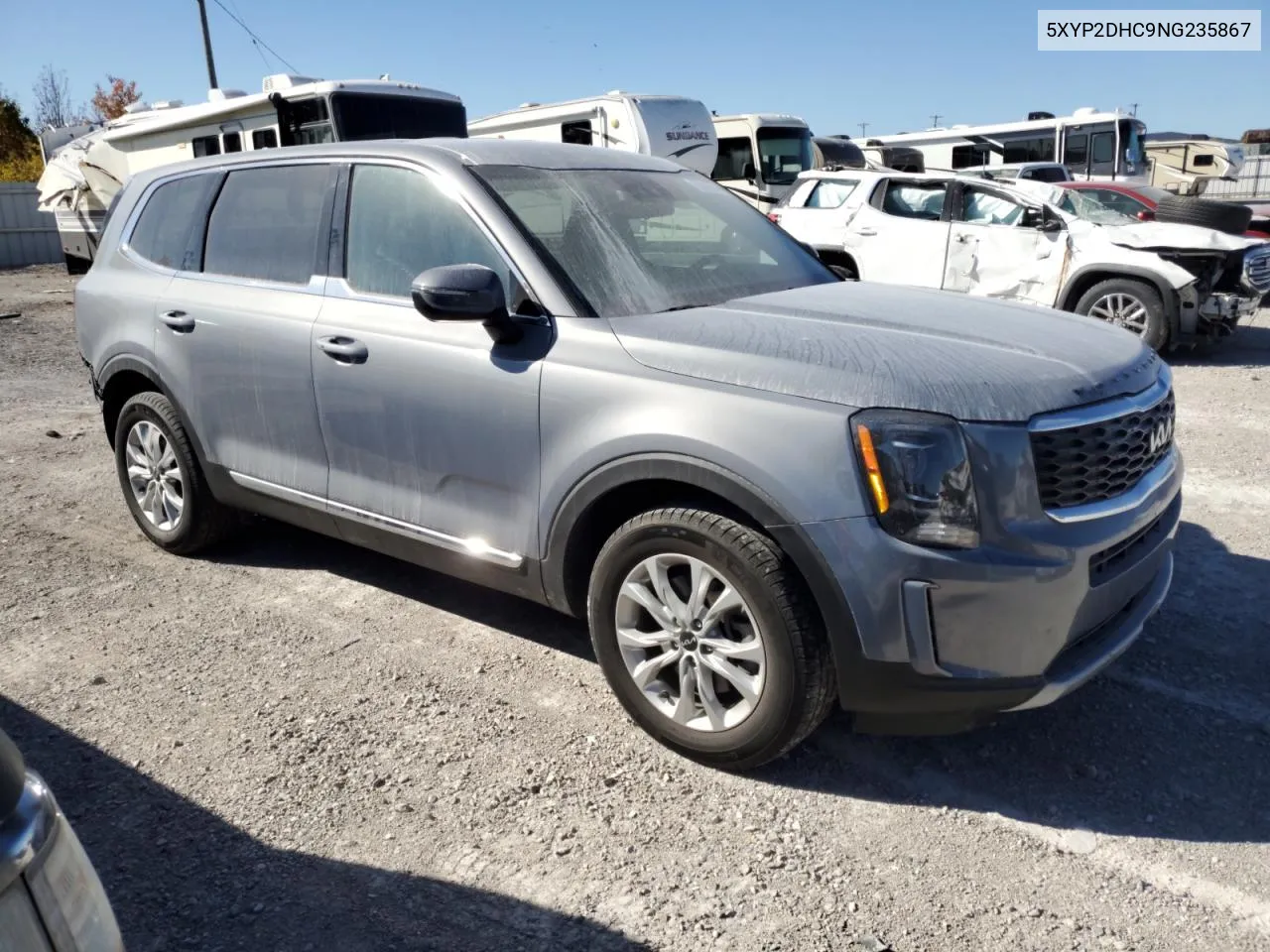 2022 Kia Telluride Lx VIN: 5XYP2DHC9NG235867 Lot: 75514674