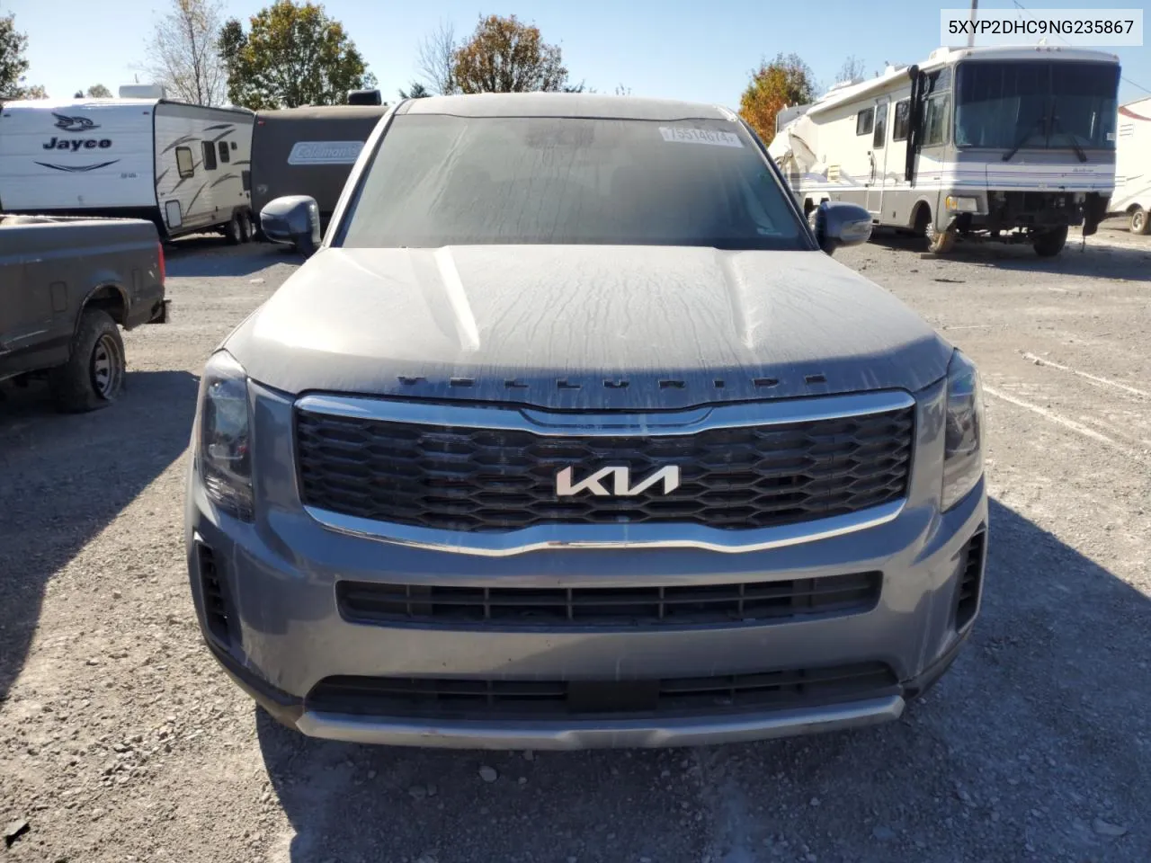 2022 Kia Telluride Lx VIN: 5XYP2DHC9NG235867 Lot: 75514674