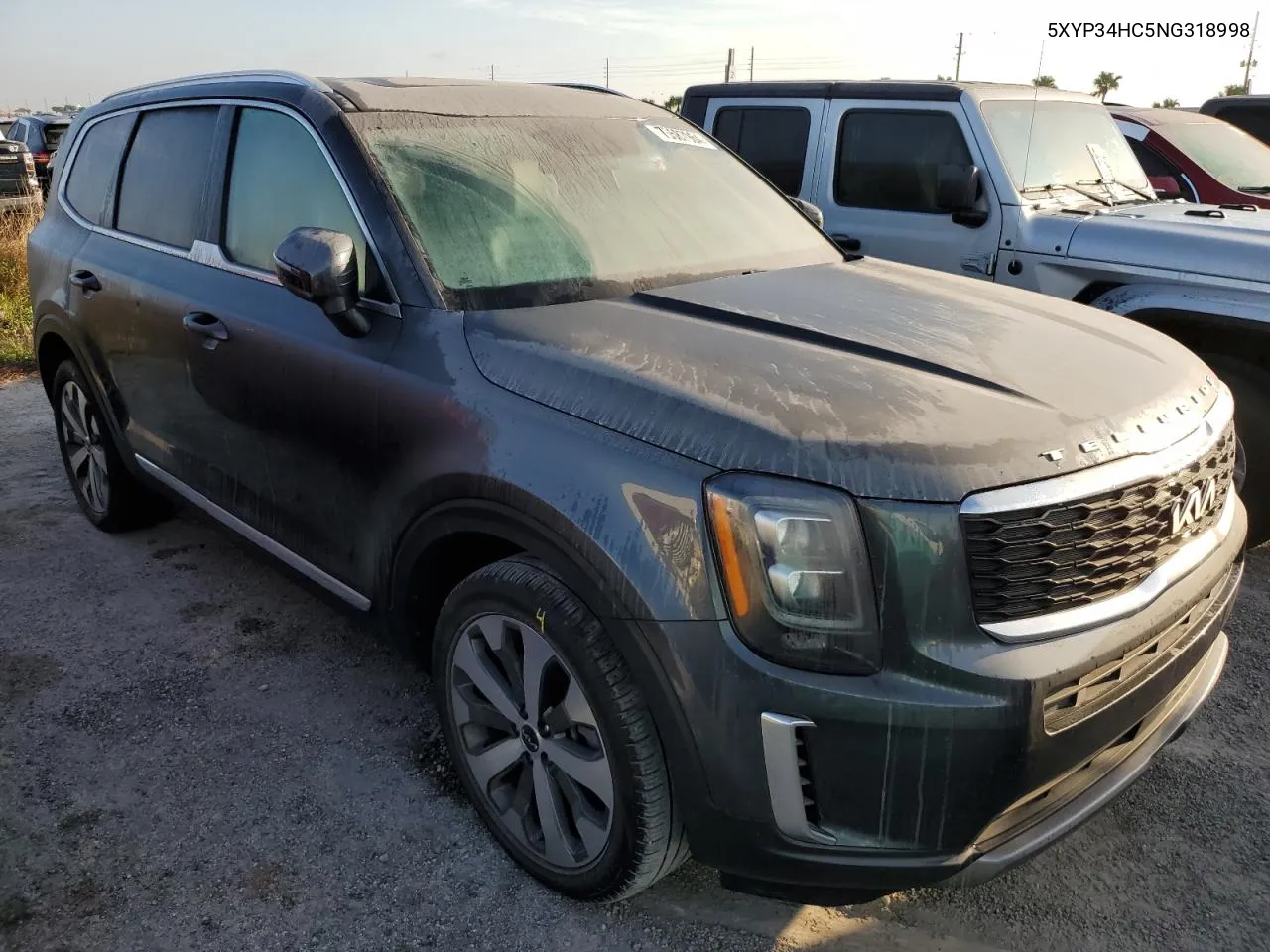 2022 Kia Telluride Ex VIN: 5XYP34HC5NG318998 Lot: 75587964