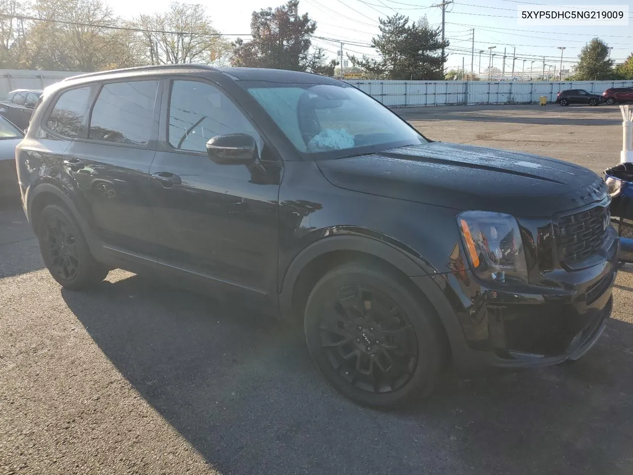 2022 Kia Telluride Sx VIN: 5XYP5DHC5NG219009 Lot: 75740424