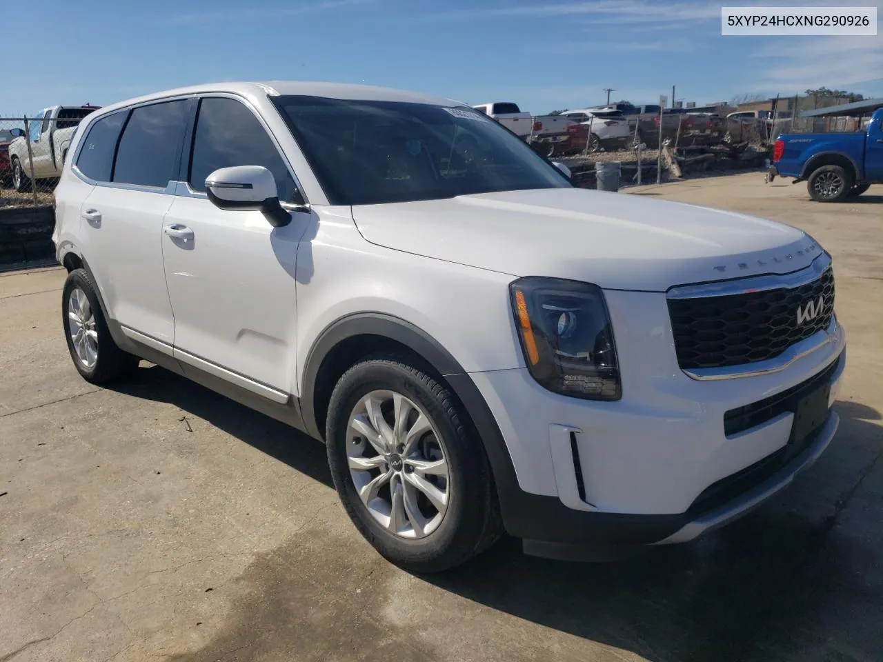 2022 Kia Telluride Lx VIN: 5XYP24HCXNG290926 Lot: 80021714