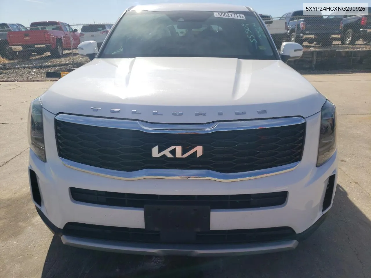 2022 Kia Telluride Lx VIN: 5XYP24HCXNG290926 Lot: 80021714