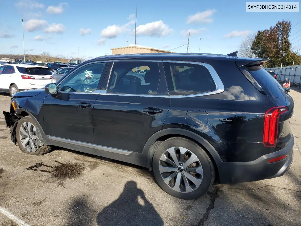 2022 Kia Telluride Ex VIN: 5XYP3DHC5NG314014 Lot: 80025014