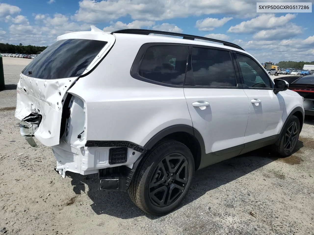 2024 Kia Telluride Sx VIN: 5XYP5DGCXRG517286 Lot: 75268374