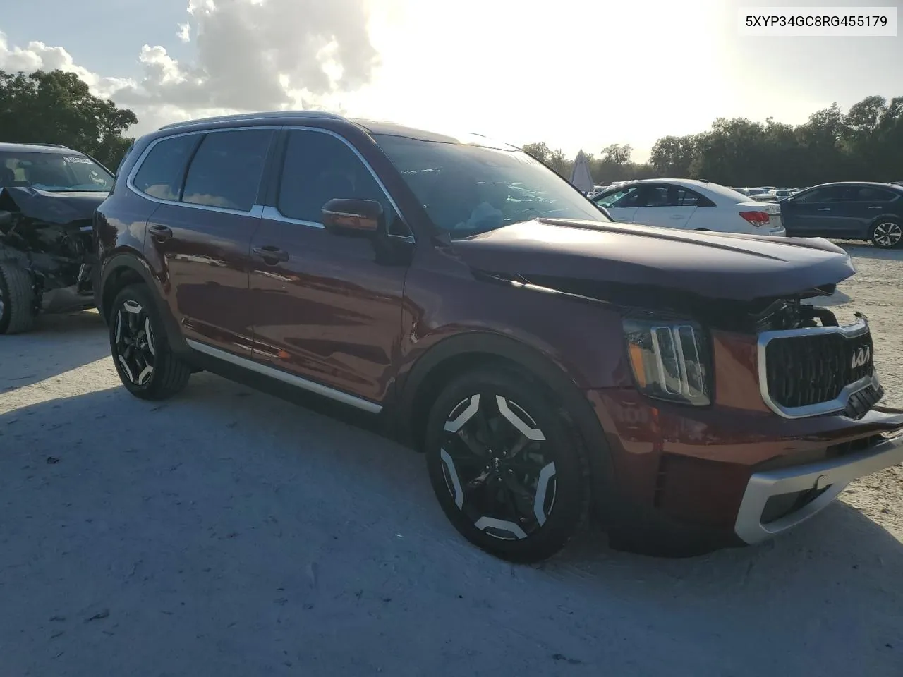 2024 Kia Telluride Ex VIN: 5XYP34GC8RG455179 Lot: 78723524