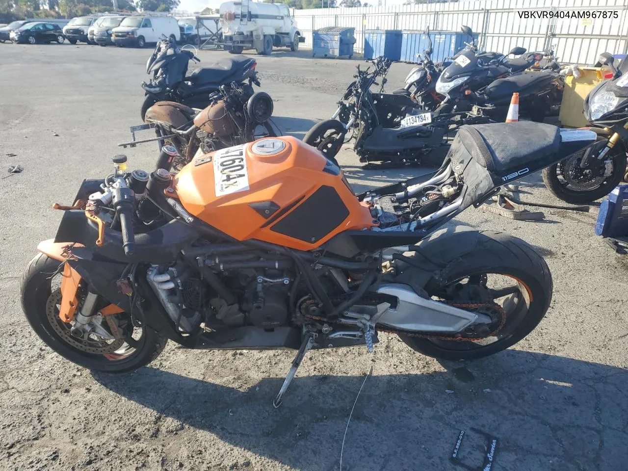 2010 Ktm 1190 Rc8 VIN: VBKVR9404AM967875 Lot: 77447604