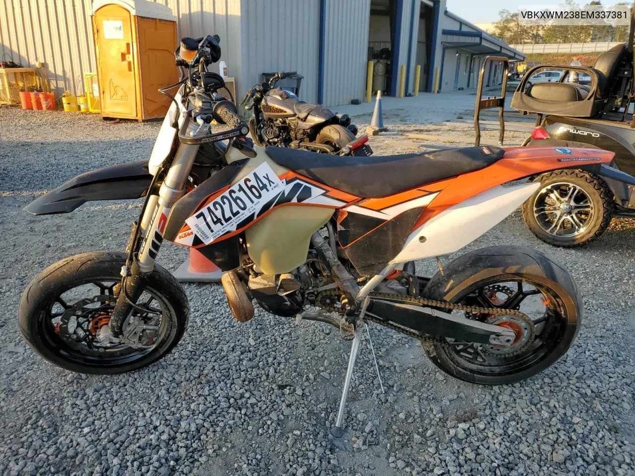 2014 Ktm 300 Xc-W VIN: VBKXWM238EM337381 Lot: 74226164