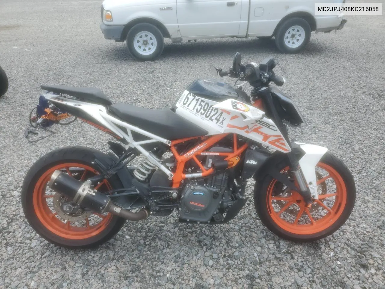 2019 Ktm 390 Duke VIN: MD2JPJ408KC216058 Lot: 67159024