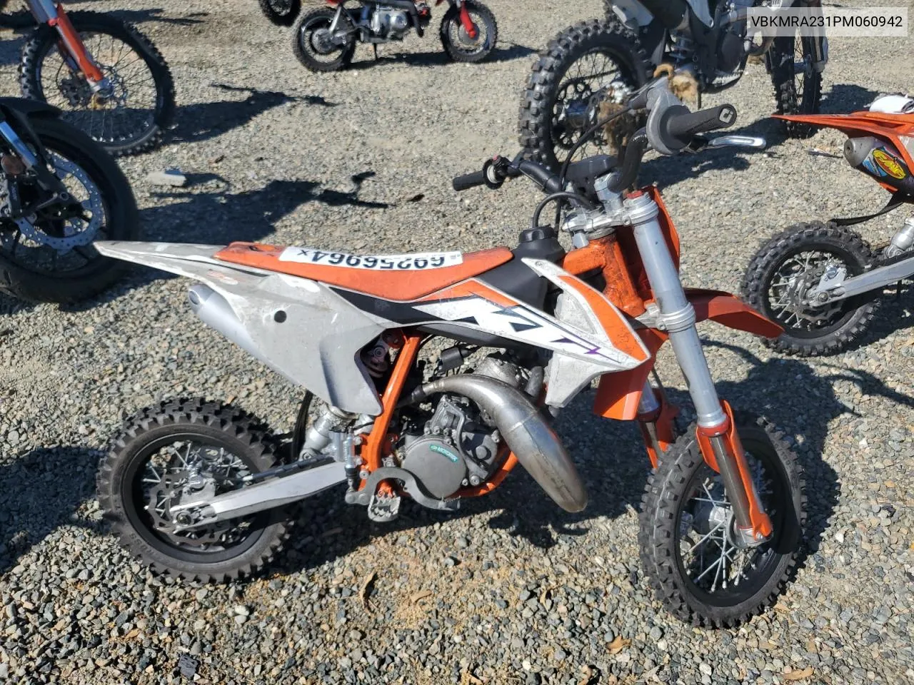 2023 Ktm 50 / 65 Sx VIN: VBKMRA231PM060942 Lot: 69256964