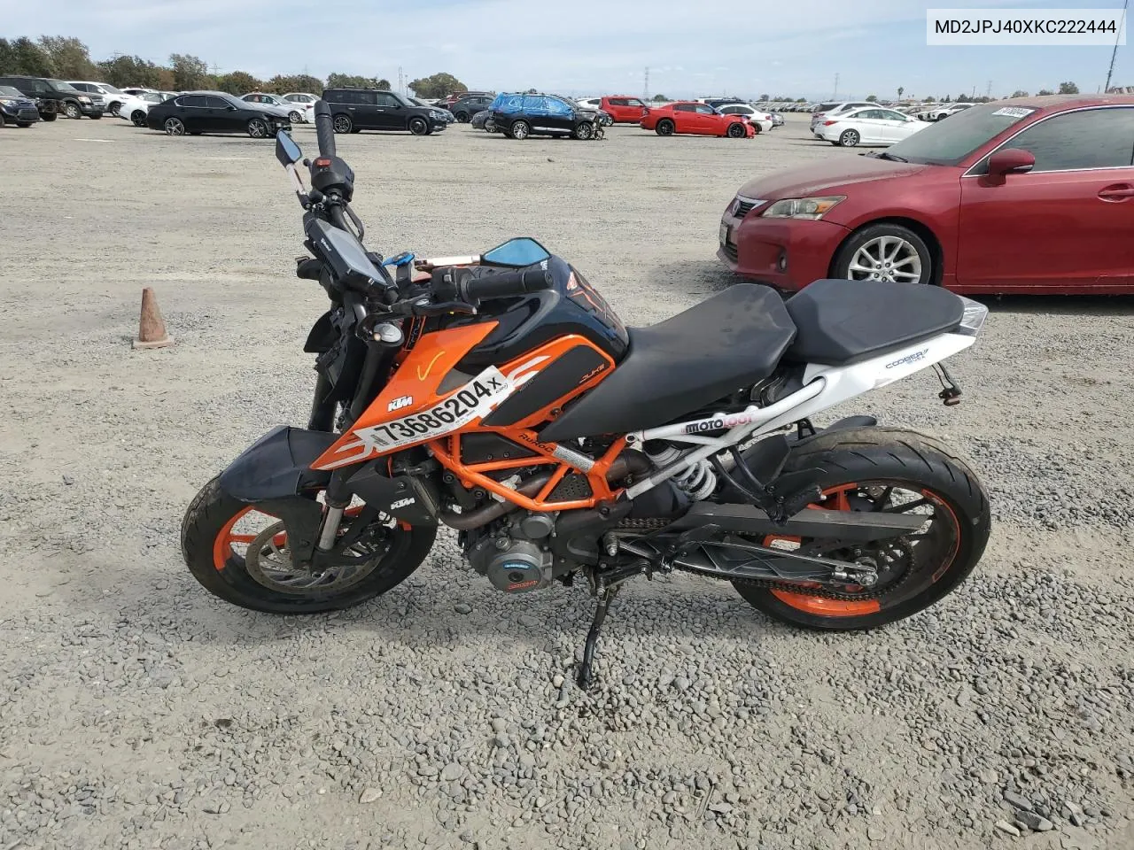 2019 Ktm 390 Duke VIN: MD2JPJ40XKC222444 Lot: 73686204