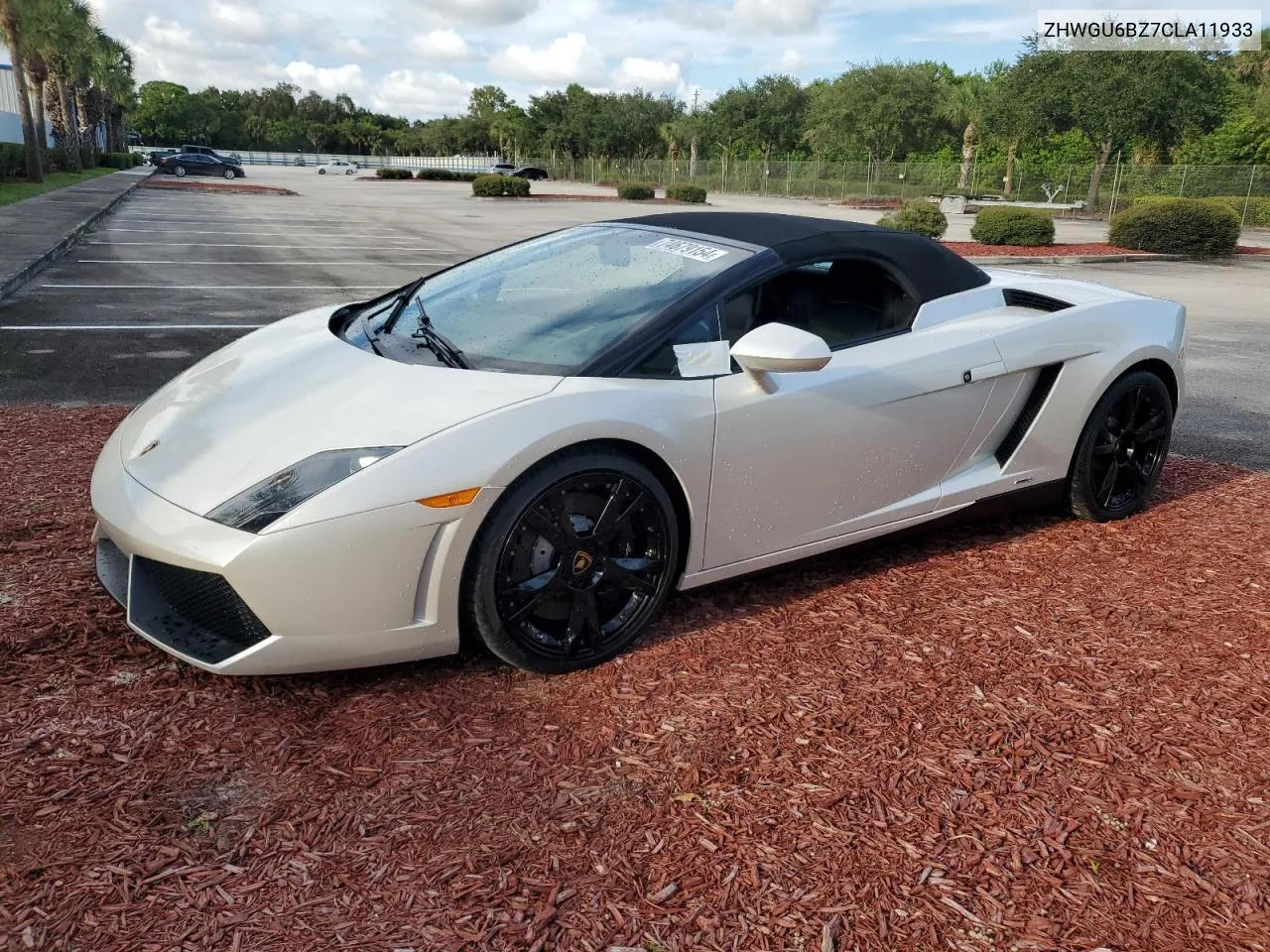 2012 Lamborghini Gallardo Spyder VIN: ZHWGU6BZ7CLA11933 Lot: 74679154