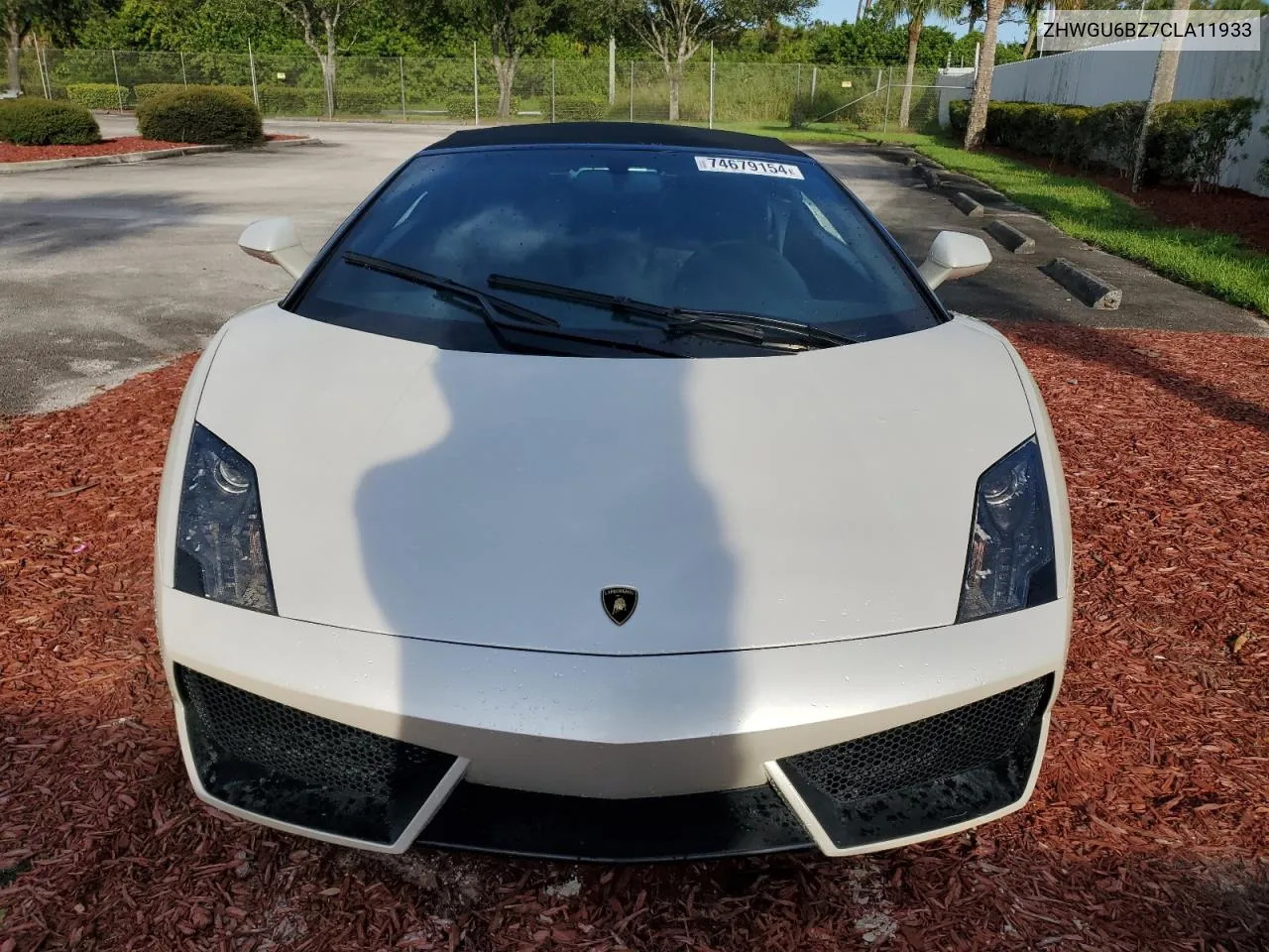 2012 Lamborghini Gallardo Spyder VIN: ZHWGU6BZ7CLA11933 Lot: 74679154