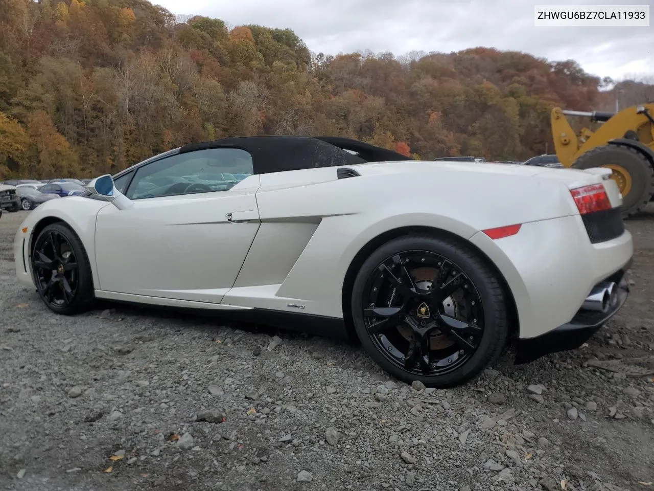 2012 Lamborghini Gallardo Spyder VIN: ZHWGU6BZ7CLA11933 Lot: 78625754