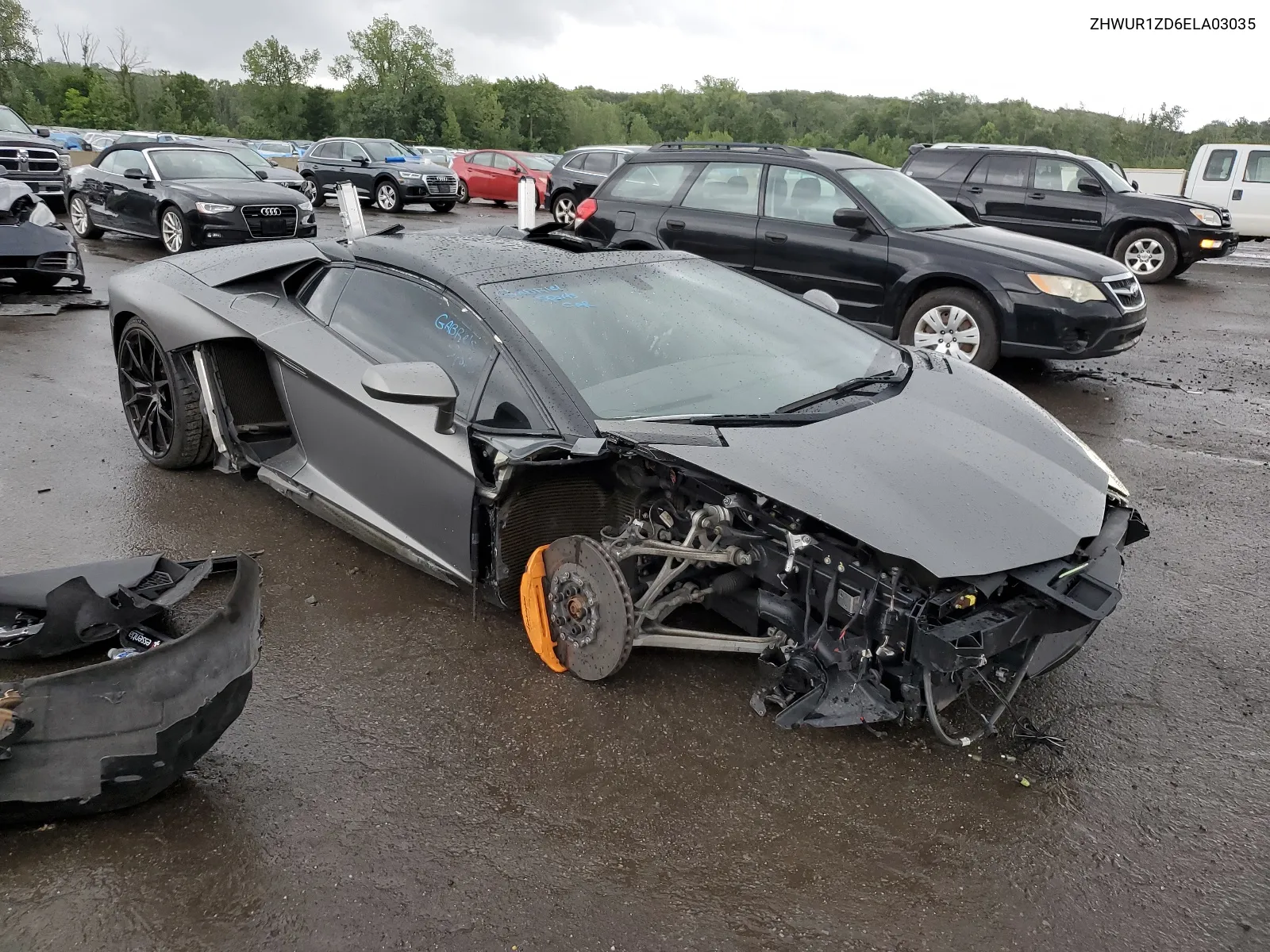 2014 Lamborghini Aventador VIN: ZHWUR1ZD6ELA03035 Lot: 66784084