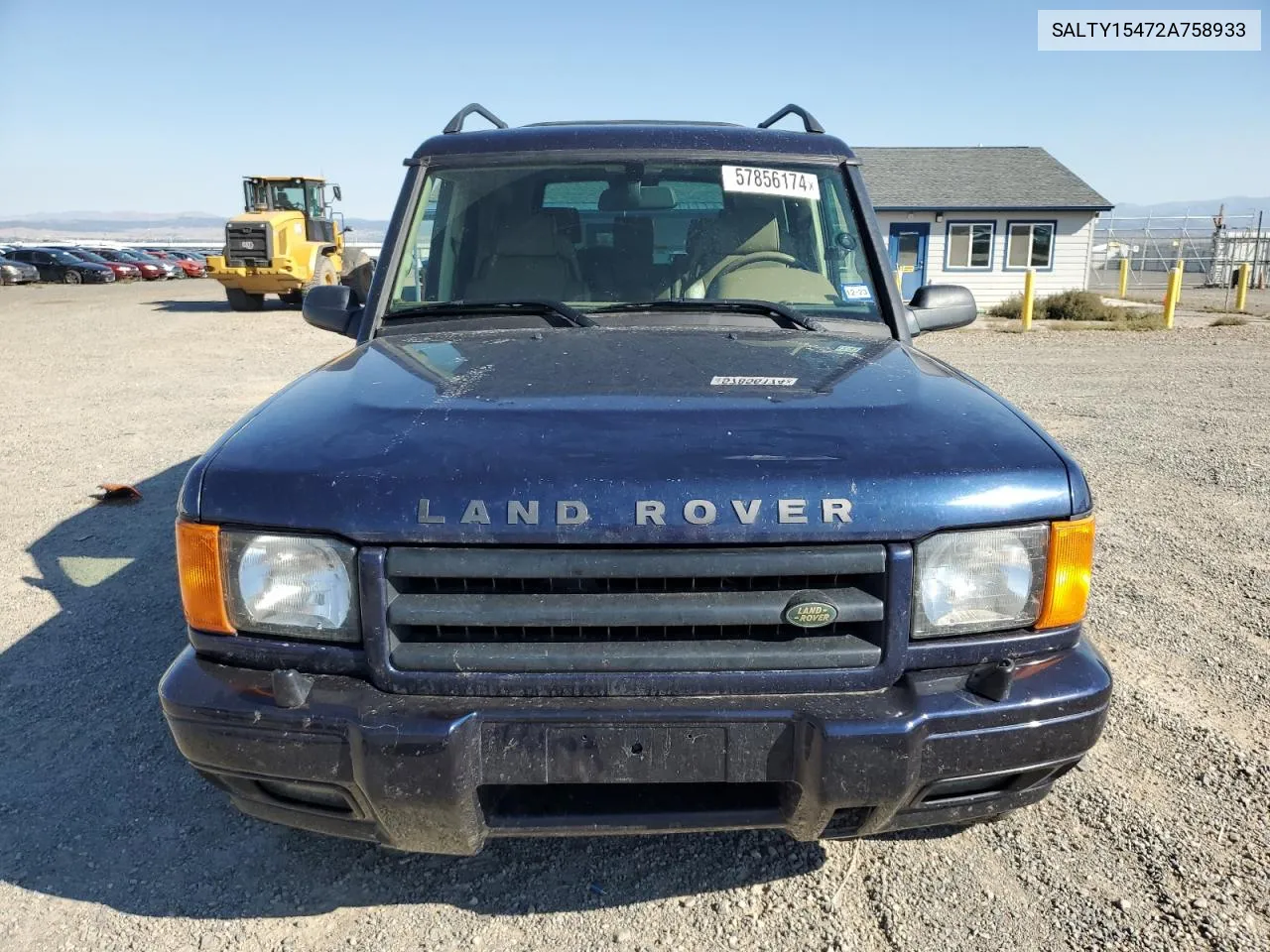 2002 Land Rover Discovery Ii Se VIN: SALTY15472A758933 Lot: 57856174