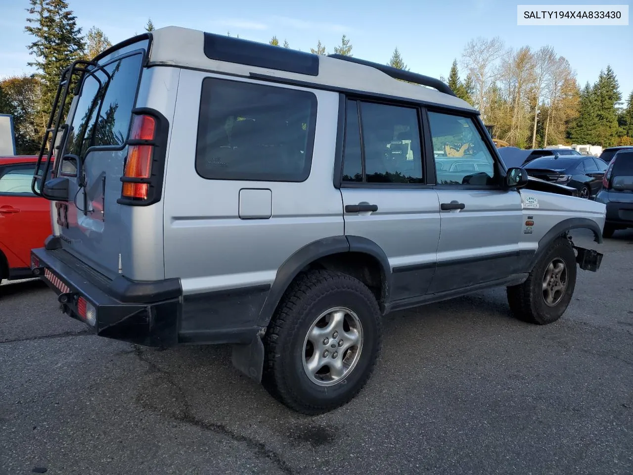 2004 Land Rover Discovery Ii Se VIN: SALTY194X4A833430 Lot: 77340134